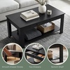 image:imageConvenience Concepts Designs2Go Baja Coffee Table 40  2Tier Transitional Center Accent with Storage Drawers amp Shelf for Modern Living or Family Room WhiteBlack