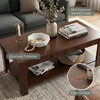 image:imageConvenience Concepts Designs2Go Baja Coffee Table 40  2Tier Transitional Center Accent with Storage Drawers amp Shelf for Modern Living or Family Room WhiteEspresso