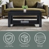 image:imageConvenience Concepts Designs2Go Baja Coffee Table 40  2Tier Transitional Center Accent with Storage Drawers amp Shelf for Modern Living or Family Room WhiteBlack