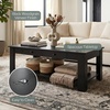 image:imageConvenience Concepts Designs2Go Baja Coffee Table 40  2Tier Transitional Center Accent with Storage Drawers amp Shelf for Modern Living or Family Room WhiteBlack