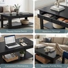 image:imageConvenience Concepts Designs2Go Baja Coffee Table 40  2Tier Transitional Center Accent with Storage Drawers amp Shelf for Modern Living or Family Room WhiteBlack