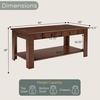 image:imageConvenience Concepts Designs2Go Baja Coffee Table 40  2Tier Transitional Center Accent with Storage Drawers amp Shelf for Modern Living or Family Room WhiteEspresso