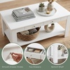 image:imageConvenience Concepts Designs2Go Baja Coffee Table 40  2Tier Transitional Center Accent with Storage Drawers amp Shelf for Modern Living or Family Room WhiteWhite