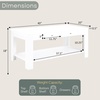 image:imageConvenience Concepts Designs2Go Baja Coffee Table 40  2Tier Transitional Center Accent with Storage Drawers amp Shelf for Modern Living or Family Room WhiteWhite
