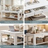 image:imageConvenience Concepts Designs2Go Baja Coffee Table 40  2Tier Transitional Center Accent with Storage Drawers amp Shelf for Modern Living or Family Room WhiteWhite