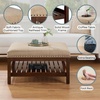 image:imageConvenience Concepts Designs4Comfort Silverton Coffee Table Ottoman 32  Modern Cocktail Ottoman for Living Room Footrest for Family Room Coffee Table with Storage Shelf Tan FabricTan