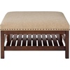 image:imageConvenience Concepts Designs4Comfort Silverton Coffee Table Ottoman 32  Modern Cocktail Ottoman for Living Room Footrest for Family Room Coffee Table with Storage Shelf Tan FabricTan