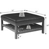 image:imageConvenience Concepts Designs4Comfort Silverton Coffee Table Ottoman 32  Modern Cocktail Ottoman for Living Room Footrest for Family Room Coffee Table with Storage Shelf Tan FabricTan