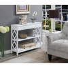 image:imageConvenience Concepts Diamond 1 Drawer Console Table GrayWhite