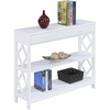 image:imageConvenience Concepts Diamond 1 Drawer Console Table GrayWhite