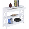 image:imageConvenience Concepts Diamond 1 Drawer Console Table GrayWhite