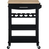 image:imageConvenience Concepts Ellaine 4 Tier Kitchen Cart with Drawer and Wine Rack 2475 x 165 x 345 Wirebrush Dark GrayButcher BlockBlackButcher Block