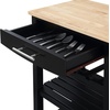 image:imageConvenience Concepts Ellaine 4 Tier Kitchen Cart with Drawer and Wine Rack 2475 x 165 x 345 Wirebrush Dark GrayButcher BlockBlackButcher Block