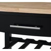 image:imageConvenience Concepts Ellaine 4 Tier Kitchen Cart with Drawer and Wine Rack 2475 x 165 x 345 Wirebrush Dark GrayButcher BlockBlackButcher Block