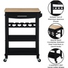image:imageConvenience Concepts Ellaine 4 Tier Kitchen Cart with Drawer and Wine Rack 2475 x 165 x 345 Wirebrush Dark GrayButcher BlockBlackButcher Block