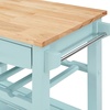 image:imageConvenience Concepts Ellaine 4 Tier Kitchen Cart with Drawer and Wine Rack 2475 x 165 x 345 Wirebrush Dark GrayButcher BlockSea Foam BlueButcher Block