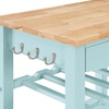 image:imageConvenience Concepts Ellaine 4 Tier Kitchen Cart with Drawer and Wine Rack 2475 x 165 x 345 Wirebrush Dark GrayButcher BlockSea Foam BlueButcher Block
