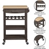 image:imageConvenience Concepts Ellaine 4 Tier Kitchen Cart with Drawer and Wine Rack 2475 x 165 x 345 Wirebrush Dark GrayButcher BlockWirebrush Dark GrayButcher Block