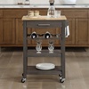 image:imageConvenience Concepts Ellaine 4 Tier Kitchen Cart with Drawer and Wine Rack 2475 x 165 x 345 Wirebrush Dark GrayButcher BlockWirebrush Dark GrayButcher Block
