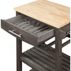 image:imageConvenience Concepts Ellaine 4 Tier Kitchen Cart with Drawer and Wine Rack 2475 x 165 x 345 Wirebrush Dark GrayButcher BlockWirebrush Dark GrayButcher Block