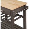 image:imageConvenience Concepts Ellaine 4 Tier Kitchen Cart with Drawer and Wine Rack 2475 x 165 x 345 Wirebrush Dark GrayButcher BlockWirebrush Dark GrayButcher Block