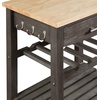 image:imageConvenience Concepts Ellaine 4 Tier Kitchen Cart with Drawer and Wine Rack 2475 x 165 x 345 Wirebrush Dark GrayButcher BlockWirebrush Dark GrayButcher Block