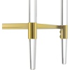 image:imageConvenience Concepts Royal Crest Acrylic Glass Console Table 4425  Modern 2Tier Tempered Glass Hall Table with Storage Shelf Gold Chrome Frame with Acrylic Legs for Entryway Hallway Glass Gold
