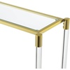image:imageConvenience Concepts Royal Crest Acrylic Glass Console Table 4425  Modern 2Tier Tempered Glass Hall Table with Storage Shelf Gold Chrome Frame with Acrylic Legs for Entryway Hallway Glass Gold