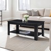 image:imageConvenience Concepts Designs2Go Baja Coffee Table 40  2Tier Transitional Center Accent with Storage Drawers amp Shelf for Modern Living or Family Room WhiteBlack