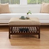 image:imageConvenience Concepts Designs4Comfort Silverton Coffee Table Ottoman 32  Modern Cocktail Ottoman for Living Room Footrest for Family Room Coffee Table with Storage Shelf Tan FabricTan