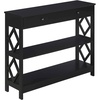 image:imageConvenience Concepts Diamond 1 Drawer Console Table GrayBlack