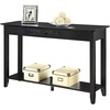 image:imageConvenience Concepts American Heritage 1 Drawer Console Table with Shelf BlackBlack