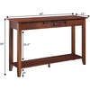 image:imageConvenience Concepts American Heritage 1 Drawer Console Table with Shelf BlackEspresso