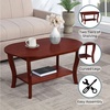 image:imageConvenience Concepts American Heritage Oval Coffee Table 36  Classic Living Room Table with Storage Shelf for Transitional Living Room MahoganyMahogany