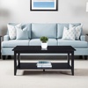 image:imageConvenience Concepts American Heritage Rectangle Coffee Table 42  Classic Center Accent with Storage Shelf for Farmhouse Transitional Traditional Living amp Family Room EspressoBlack