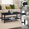 image:imageConvenience Concepts American Heritage Rectangle Coffee Table 42  Classic Center Accent with Storage Shelf for Farmhouse Transitional Traditional Living amp Family Room EspressoBlack