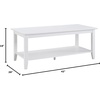 image:imageConvenience Concepts American Heritage Rectangle Coffee Table 42  Classic Center Accent with Storage Shelf for Farmhouse Transitional Traditional Living amp Family Room EspressoWhite