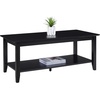 image:imageConvenience Concepts American Heritage Rectangle Coffee Table 42  Classic Center Accent with Storage Shelf for Farmhouse Transitional Traditional Living amp Family Room EspressoBlack