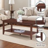 image:imageConvenience Concepts American Heritage Rectangle Coffee Table 42  Classic Center Accent with Storage Shelf for Farmhouse Transitional Traditional Living amp Family Room EspressoEspresso