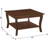image:imageConvenience Concepts American Heritage Square Coffee Table BlackEspresso