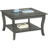 image:imageConvenience Concepts American Heritage Square Coffee Table BlackWirebrush Dark Gray
