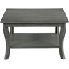image:imageConvenience Concepts American Heritage Square Coffee Table BlackWirebrush Dark Gray