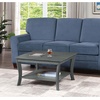 image:imageConvenience Concepts American Heritage Square Coffee Table BlackWirebrush Dark Gray