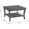 image:imageConvenience Concepts American Heritage Square Coffee Table BlackWirebrush Dark Gray