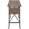 image:imageConvenience Concepts Brookline Console Table Driftwood  Brown FrameDriftwoodBrown Frame