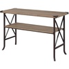 image:imageConvenience Concepts Brookline Console Table Driftwood  Brown FrameDriftwoodBrown Frame