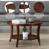 image:imageConvenience Concepts Charleston Round Coffee Table 30  Classic Living Room Table with Storage Shelf for Transitional Living Room Family Room EspressoEspresso