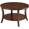 image:imageConvenience Concepts Charleston Round Coffee Table 30  Classic Living Room Table with Storage Shelf for Transitional Living Room Family Room EspressoEspresso