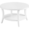 image:imageConvenience Concepts Charleston Round Coffee Table 30  Classic Living Room Table with Storage Shelf for Transitional Living Room Family Room EspressoWhite