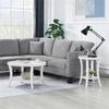 image:imageConvenience Concepts Charleston Round Coffee Table 30  Classic Living Room Table with Storage Shelf for Transitional Living Room Family Room EspressoWhite